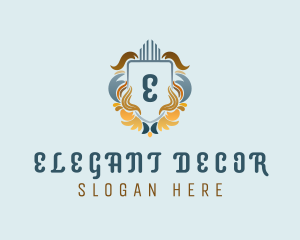 Ornate Royal Shield logo design