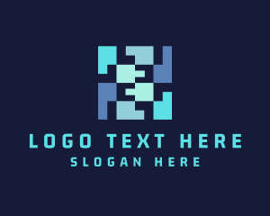 Online Square Code logo design