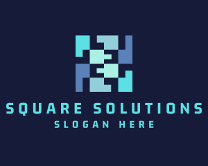 Online Square Code logo design