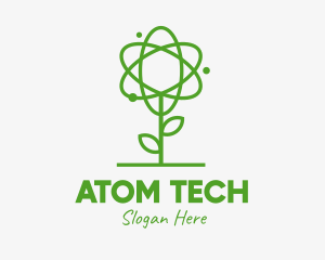 Atom Plant Outline logo