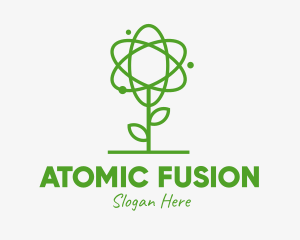 Atom Plant Outline logo