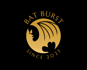 Gold Bat Animal logo