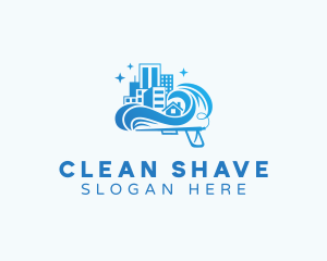 Clean Building Pressure Washing logo design