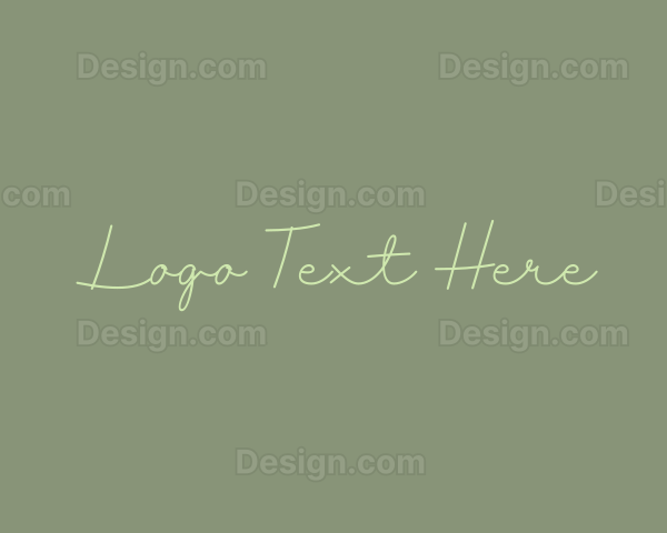 Fancy Feminine Signature Logo