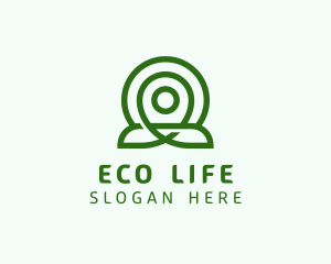 Eco Location Pin logo design