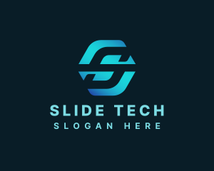 Startup Tech Letter S logo design