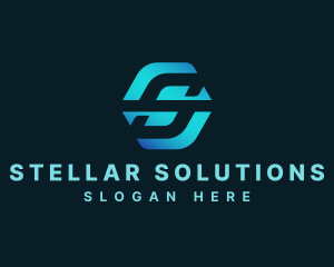 Startup Tech Letter S logo design