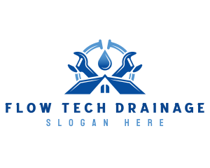 Wrench Plumbing Repair logo design