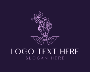 Flower Skeleton Hand  logo