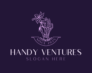 Flower Skeleton Hand  logo