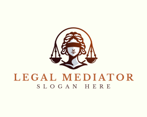 Legal Lady Justice logo design