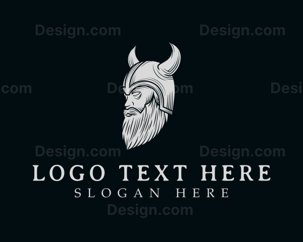 Viking Helmet Man Logo