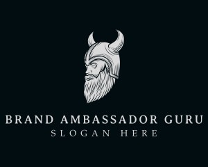 Viking Helmet Man Logo