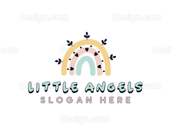 Kindergarten Rainbow Boho Logo