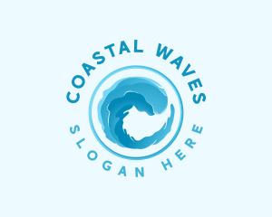 Water Wave Splash logo design