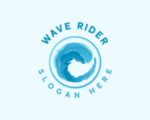 Water Wave Splash logo design