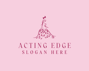 Feather Fashion Gown logo design