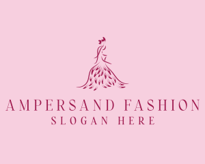 Feather Fashion Gown logo design