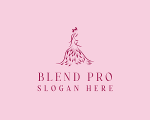 Feather Fashion Gown logo design