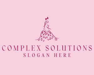 Feather Fashion Gown logo design