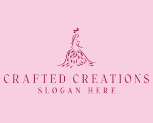 Feather Fashion Gown logo design