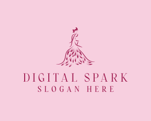 Feather Fashion Gown logo design