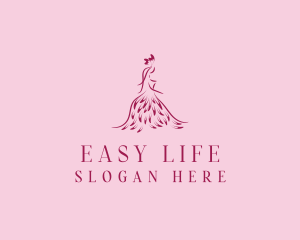 Feather Fashion Gown logo design