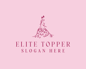 Feather Fashion Gown logo design