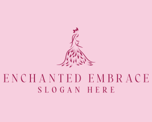 Feather Fashion Gown logo design