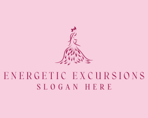 Feather Fashion Gown logo design