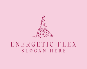 Feather Fashion Gown logo design