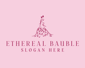 Feather Fashion Gown logo design