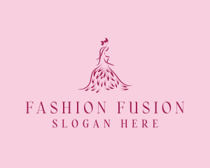 Feather Fashion Gown logo design