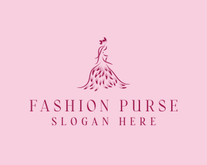 Feather Fashion Gown logo design