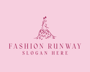 Feather Fashion Gown logo design