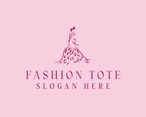 Feather Fashion Gown logo design