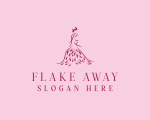 Feather Fashion Gown logo design