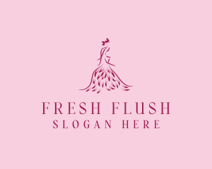 Feather Fashion Gown logo design