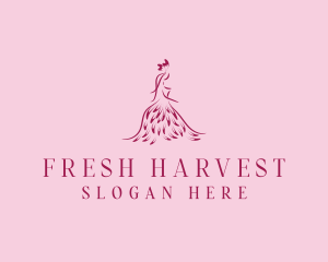 Feather Fashion Gown logo design