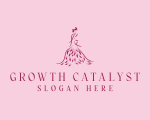 Feather Fashion Gown logo design