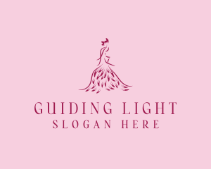 Feather Fashion Gown logo design