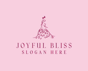 Feather Fashion Gown logo design