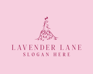 Feather Fashion Gown logo design