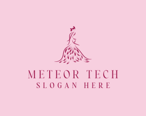 Feather Fashion Gown logo design