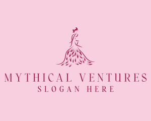 Feather Fashion Gown logo design