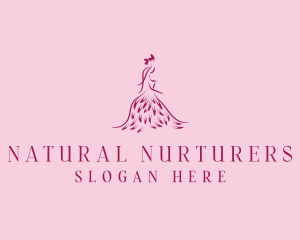 Feather Fashion Gown logo design