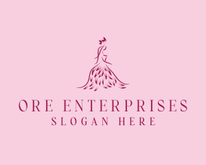 Feather Fashion Gown logo design