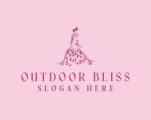 Feather Fashion Gown logo design