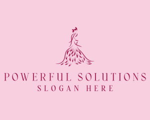 Feather Fashion Gown logo design