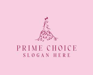 Feather Fashion Gown logo design